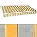 Produktbild Jawoll Kassetten-Markise 5 x 3 m gelb-grau (Profilfarbe: Weiß) Sonnenschutz Alu Markise Schattenspender Sonnensegel Hülsenmarkise Gelenkarm-Markise