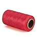 Flexzion Waxed Thread - 284 Yards 0.8mm 150D Polyester Wax Thread for Leather Sewing, Bookbinding, Stitching, & DIY Projects (Red)