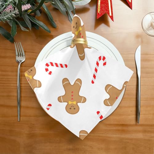 Servilletas de Tela YETTASBIN Gingerbread Man Set x6 50.5 cm miniatura 2