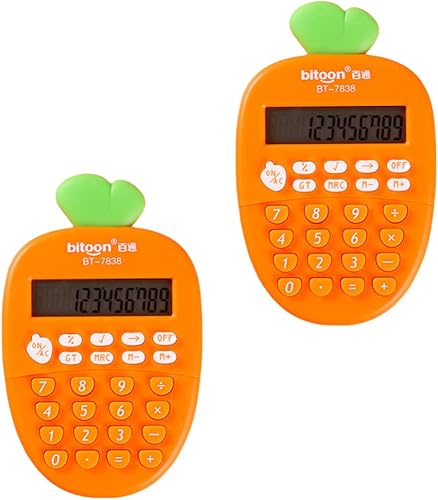 2 unids calculadora científica computadora para niños Mini zanahorias estudiante papelería contar regalo herramienta portátil niño plástico