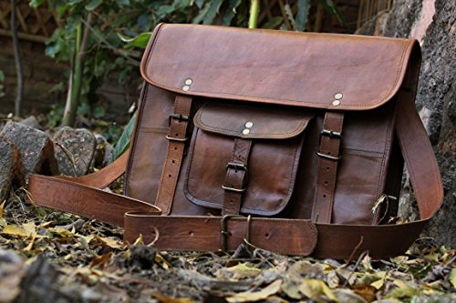 Cuero 4328541672 Hlc Leather Unisex Real Leather Messenger Bag thumb #1