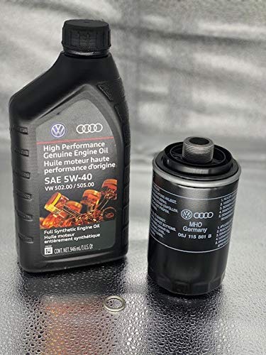 Audi Genuine Oil Change Kit. Filter Gasket And 5 Qts Of Synthetic Oil