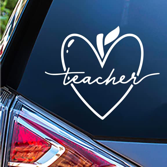 Image of Inspiring Teacher Decal Education Mentor Study Decal Vinyl Stickers Cars Vans Trucks Walls Laptop Doors Windows Skateboard Tablet White Not Printed 5.5x5