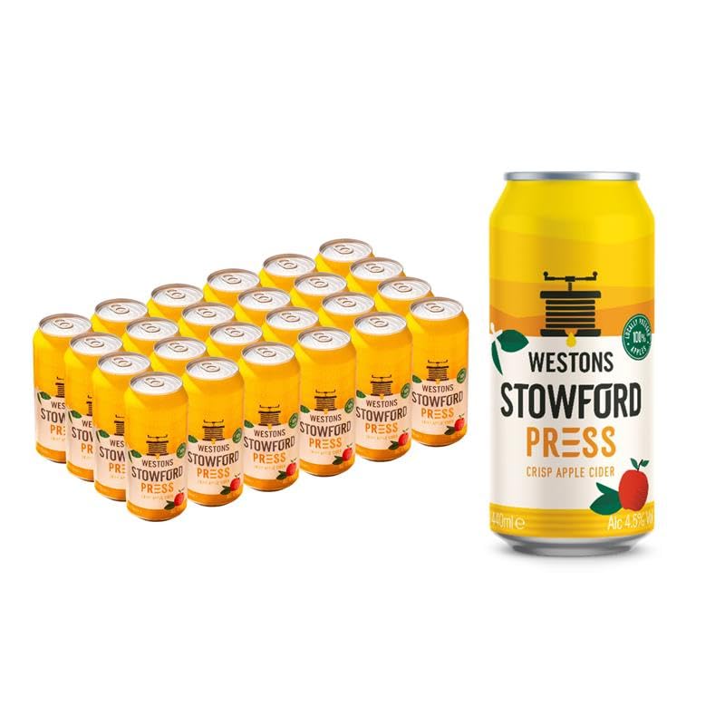 Westons Stowford Press Apple Cider, 4.5% ABV – 24 x 440 ml