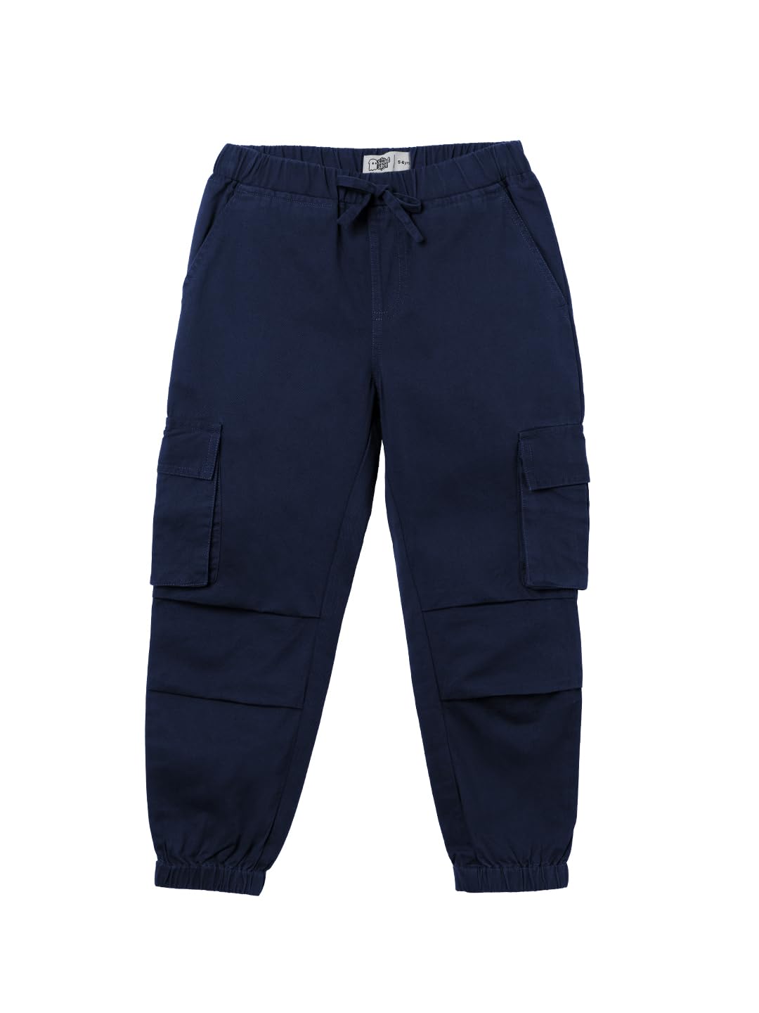 The Souled Store Solids: pantalones deportivos cargo de algodón con cordón para niños