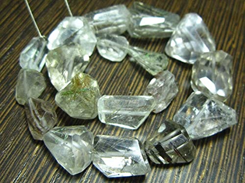 Quartz rutilé multicolore de qualité AAA en grosses pépites facettées pour bijoux