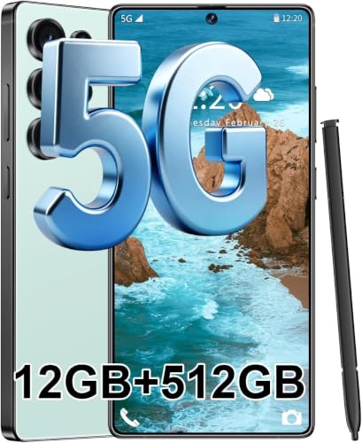 Image of S25 Ultra 5G Unlocked Smartphone,12GB+512GB Fully Cell Phone for Android 14, 6.99 inch Unlocked Cell Phone, 7000mAh, 68MP+108MP Dual Camera /Dual SIM /Fingerprint Lock /Face,Cyan