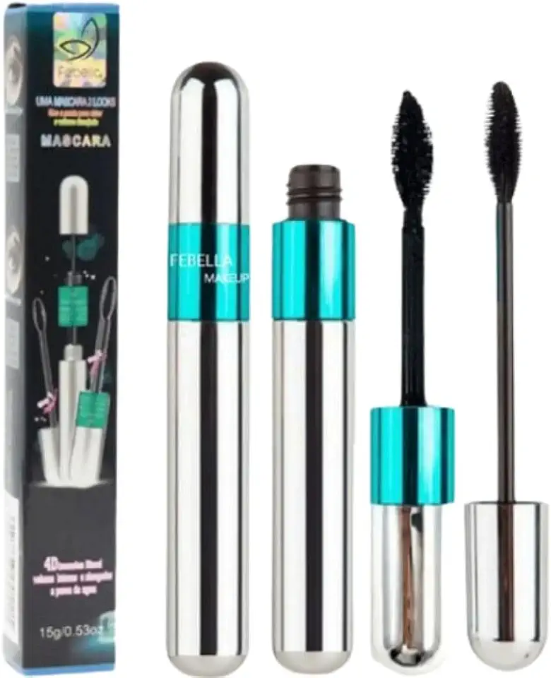 Mascara de Cilios 2 em 1 Prova d'água Febella Volume e Alongamento