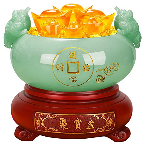 Sculpture Feng Shui Bol au Trésor, décoration d'intérieur zen pour harmoniser les énergies