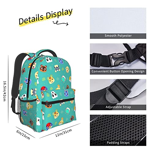 Cute Animal Laptop Backpack Girls Boys Bookbag Preschool Large Daypack Cute Fashion Casual Travel Bag For With Chest Strap Multi-Pocket One Size #TOP4