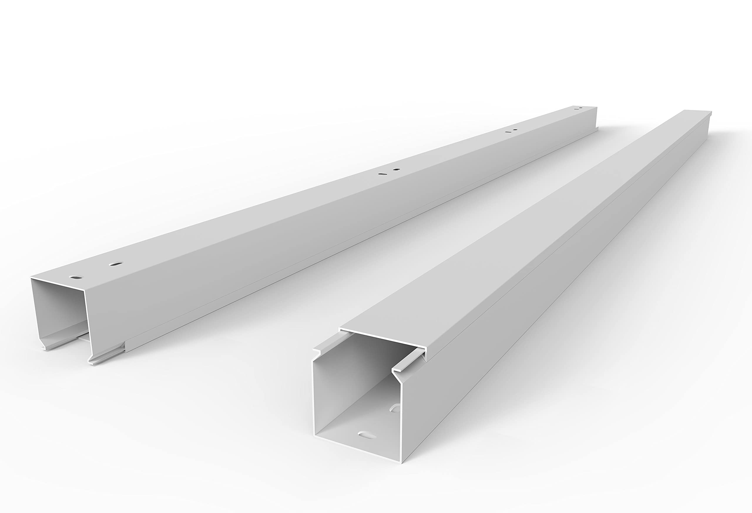 Goulotte de câble, 40x40 mm, 25 x 2 m (50 m), Blanc, à Visser - Made in Germany, Bureau, Atelier, Cuisine, intérieur et extérieur
