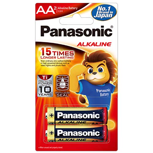 Image of Panasonic Alkaline AA Battery, Pack of 2