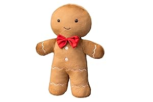Gingerbread Man Plush: Delightful 12'' Soft Toy for Kids and Christmas Cheer