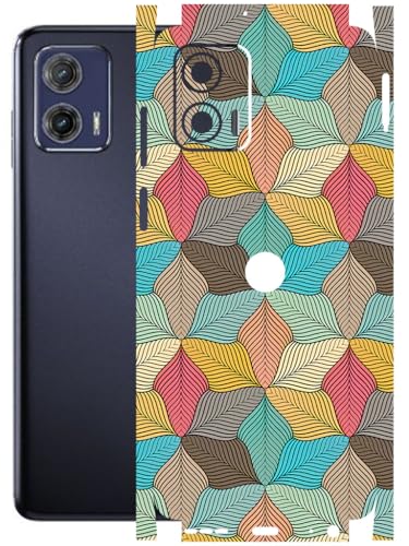 Image of AtOdds - Full Body Back Screen Guard Protector Film - Lamination Wrap Skin Sticker Compatible with Moto G73 (5G) | Scratchproof Matte Finish (Autumn)