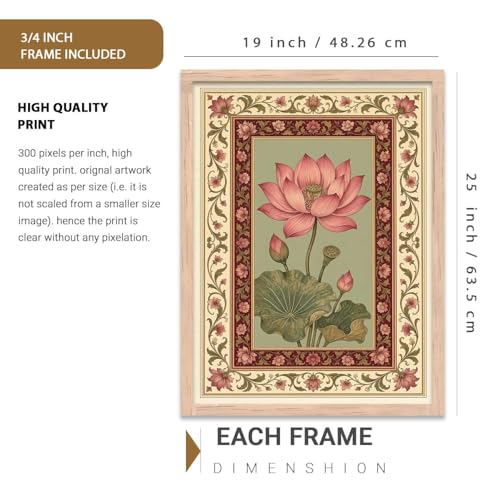 Image of kotart Traditional Art Wall Painting Home Decoration With Frame For Living Room Bed Room Hotel Wall Decor Digital Reprint Engineered Wood (13X17 inch)