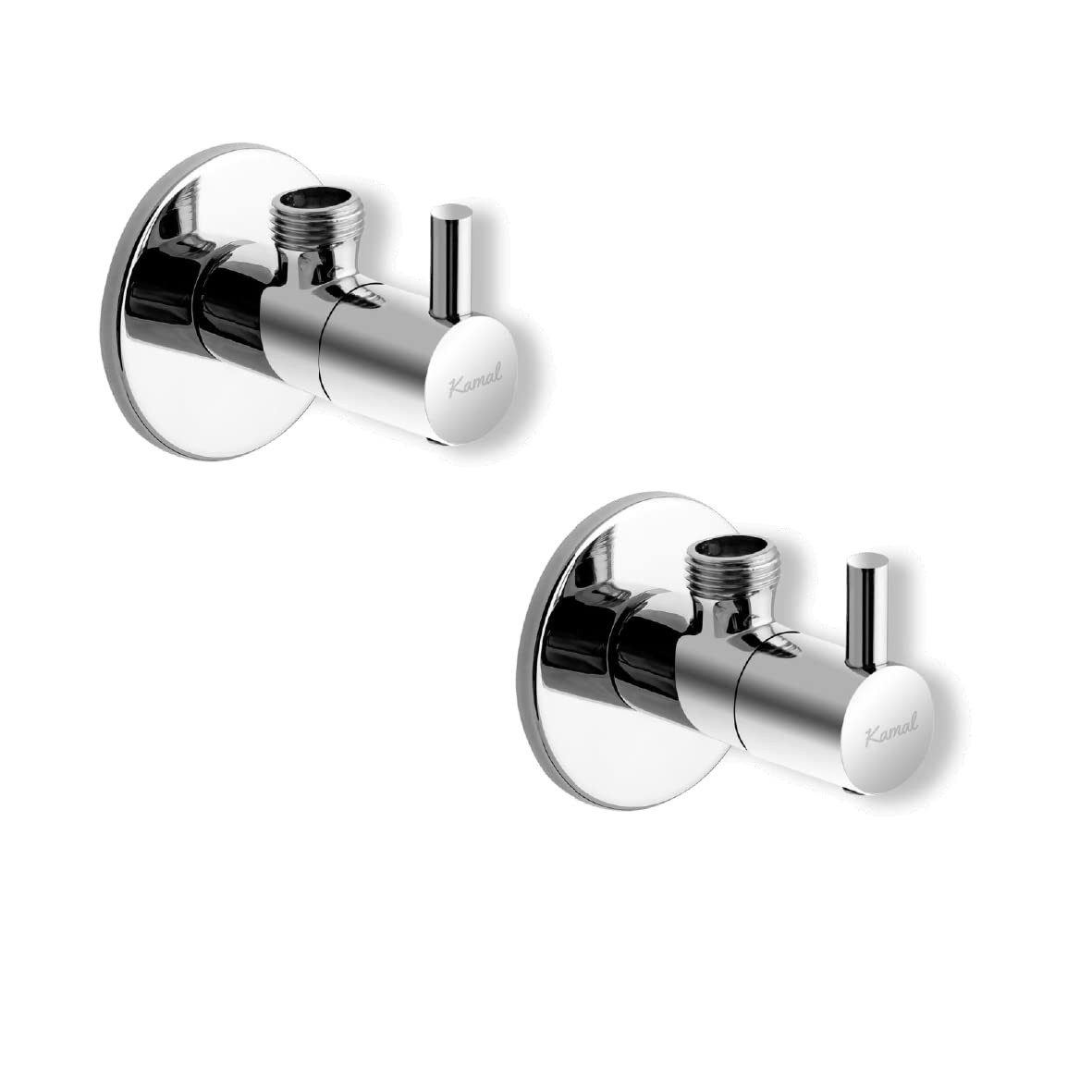 See full amazon price history chart for Kamal Brass Angle Cock Valve with Wall Flange | Chrome Finish | German Technology Aerator | Silver (Pack of 2) Kamal Brass Angle Cock Valve with Wall Flange | Chrome Finish | German Technology Aerator | Silver (Pack of 2) (B07P9H9Z83) Amazon Price History, Amazon Price Tracker