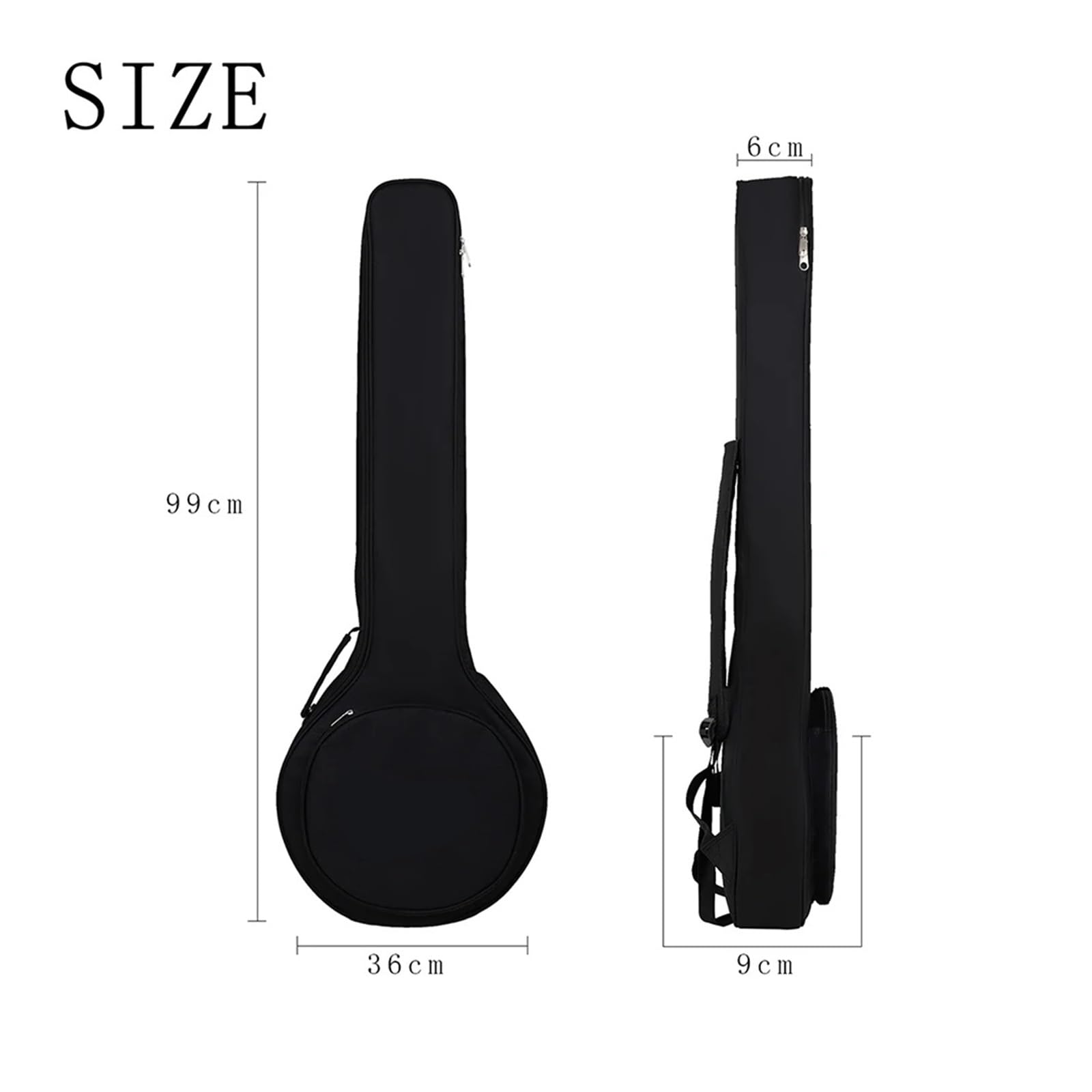 Estuche Banjo Negro Concierto 5 Cuerdas Impermeable