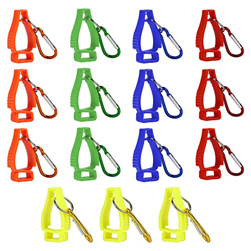 Knpwer 15 Pcs Clip de Gants, Protection de Travail de Sécurité Clip Utilisé pour Éviter la Perte de Gants Pendant Le Travail, Clip de Gants de Travail pour Gants Clé Casque Serviette(Multicolore) Cover