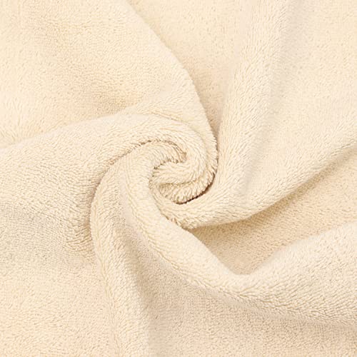 Image of Luxury Hotel & Spa Towel Turkish Cotton Bath Towels - Beige - Dobby Border - Set of 4