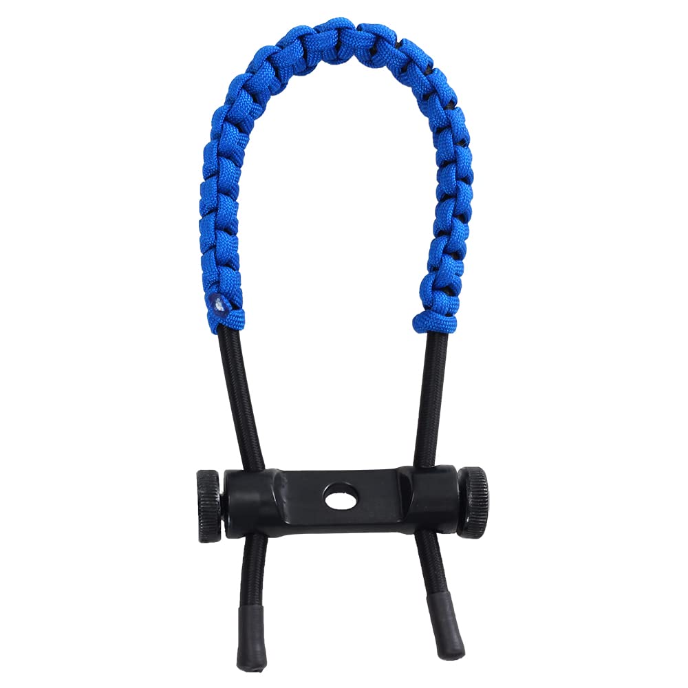 SOPOGER Archery Bow Wrist Sling Adjustable Paracord Bow Wrist Strap Sling Braided for Compound Bow Shooting Target Hunting Accessories (Blue)