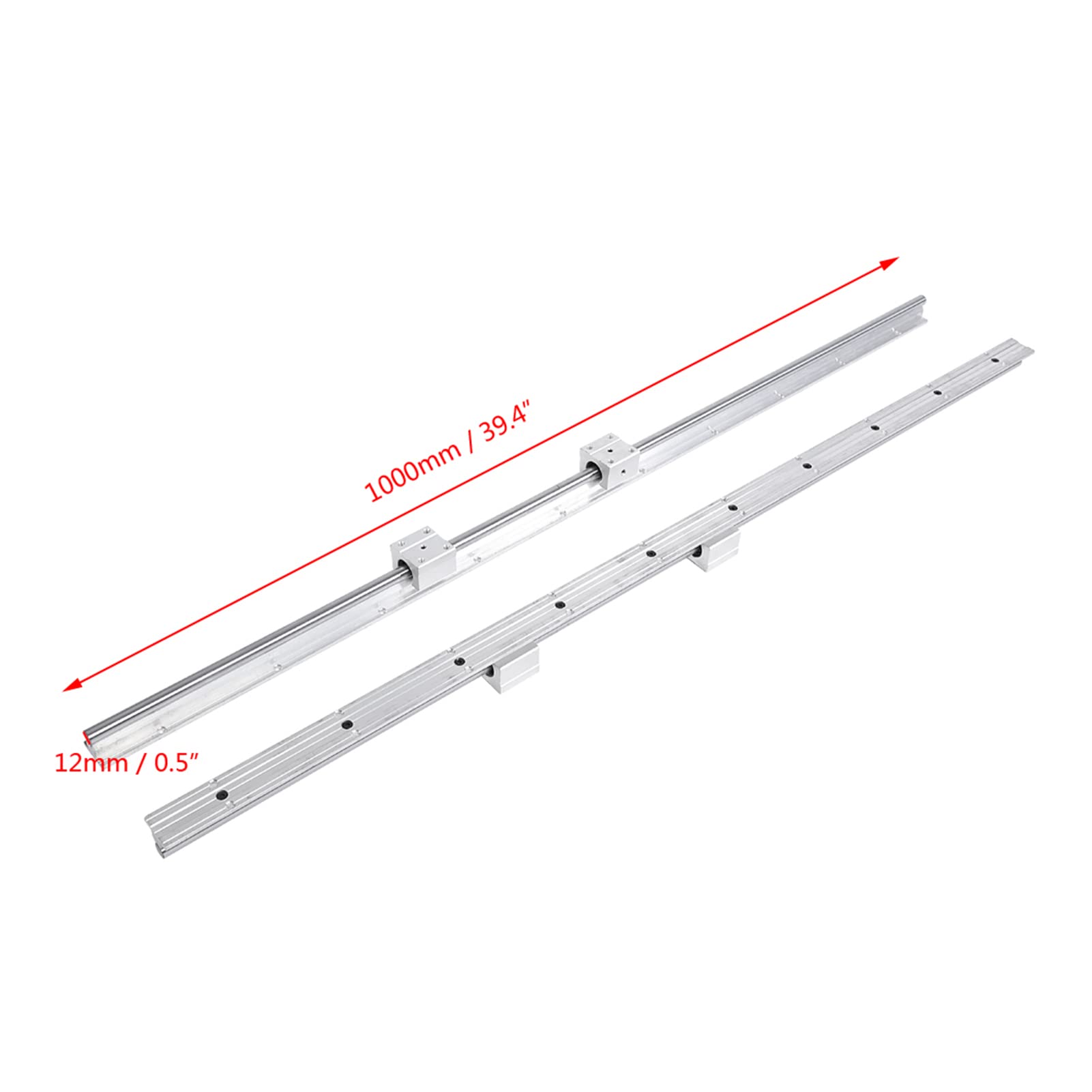 XUMIUZIY 2 Stück 1000 Mm Linearführungswelle für CNC-Fräse