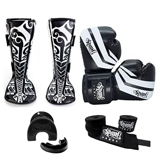 Kit Muay Thai Kickboxing CONFY - Spank (10oz, Preto)