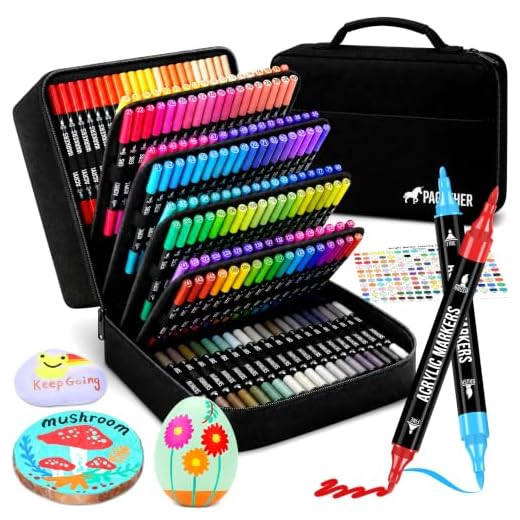 168 Colors Dual Tip Acrylic Paint Markers