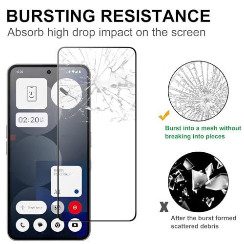 Image of FabeKee Tempered Glass Screen Protector Compatible for Nothing Phone (4a) Pro| Front And Back Screen Guard With camera lens protector Combo