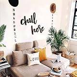 HOAGARD  Chill Here  Decoración de pared de metal, Letras de pared
