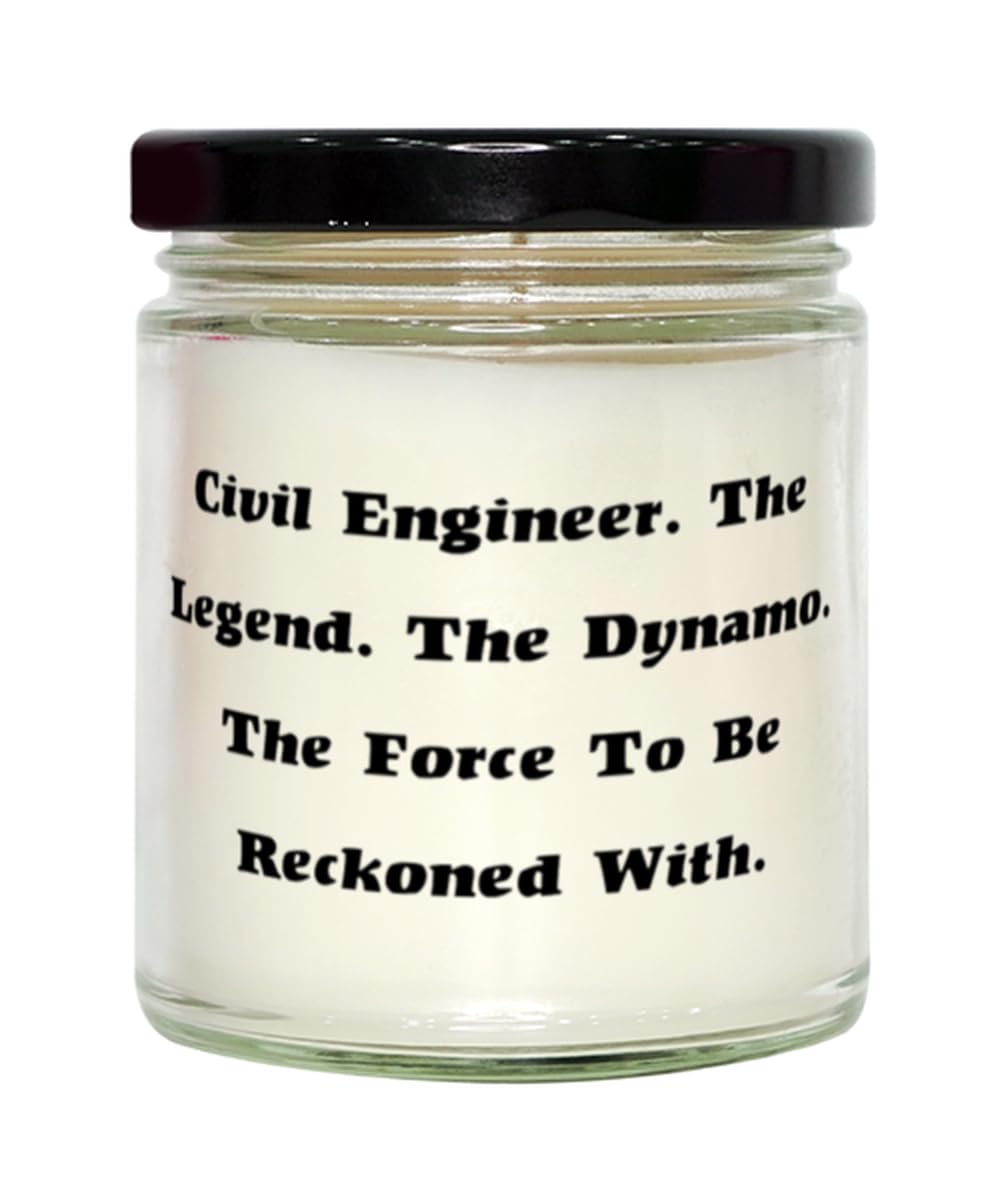 Civil Engineer Gifts for Coworkers, Civil Engineer. The Legend. The, Special Civil Engineer Scent Candle, from Coworkers
