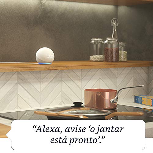 Echo Dot (4ª geração): Smart Speaker com Relógio e Alexa | Música, informação e Casa Inteligente - Cor Branca - Imagem 6