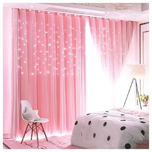 UNISTAR 2 Panels Stars Blackout Curtains