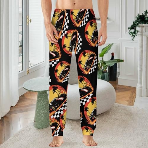 Us Muscle-Car Racing Men's Pajamas Pants Lightweight Sleep Lounge Pant Pjs Bottoms Casual Sleepwear2