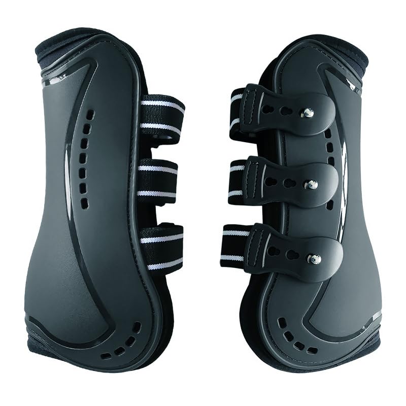 Merauno® Gaiters & Fetlock Caps, Set of 4 Gaiters, Horse Tendon Bandage with Robust Elastic, PU Shell - Image 2