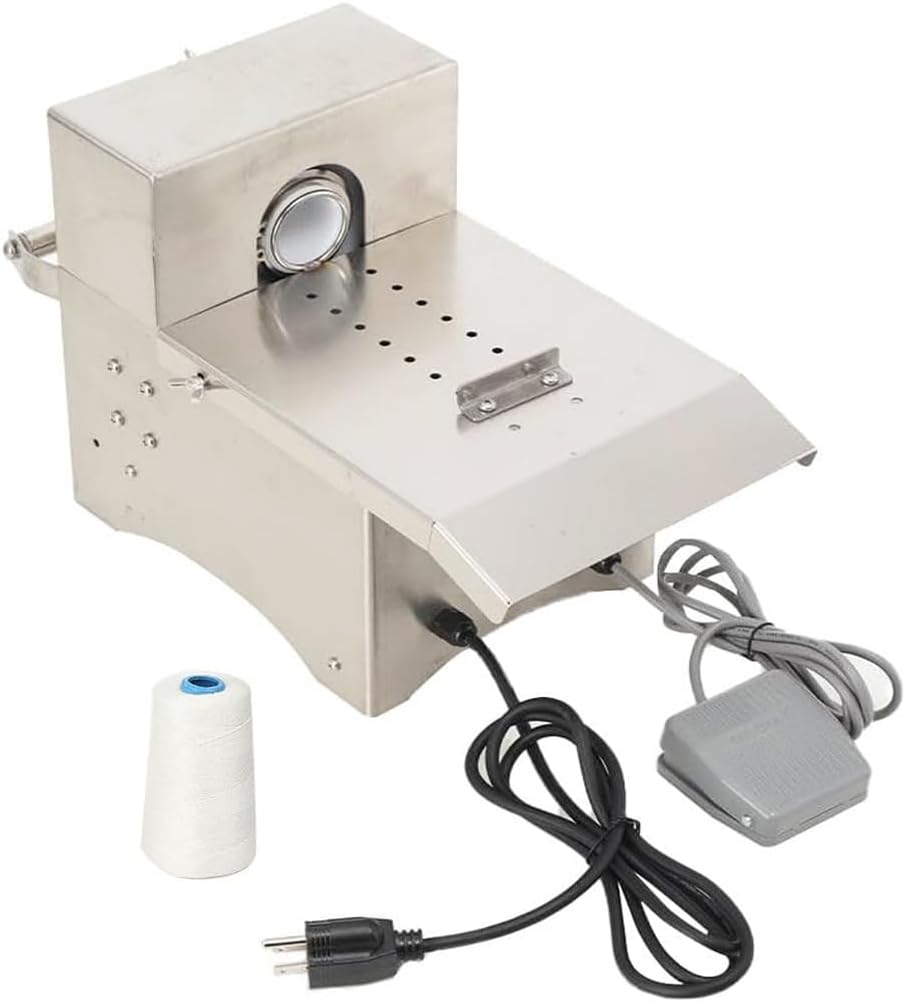 Electric Sausage Stuffer Machine Sausage Linker, Automated Sausage Tying Equipment, Max Diameter 45mm, Sturdy 304 Stainless Steel, Adjustable Length, Two Modes