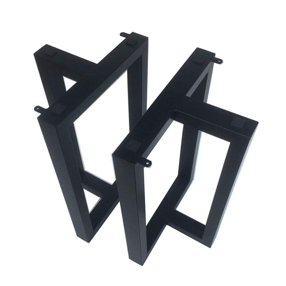 Gambe da tavolo in metallo nero resistenti, set di 2 pezzi, altezza 67,3 cm, ideali per cucina e tavoli da pranzo fai da te, supporto robusto per mobili personalizzati (larghezza 80 x altezza 68 cm)
