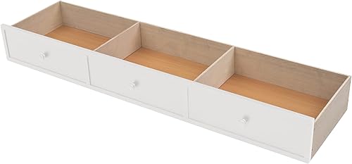 Miniatura 189 de Merax Litera de escalera individual sobre matrimonial con nido, escalera de almacenamiento y barandilla de longitud completa, litera de