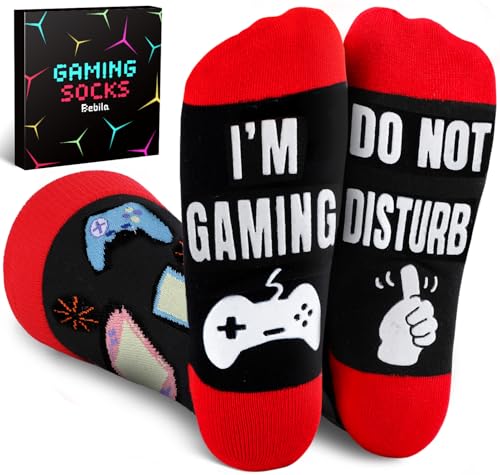 Bebila Fathers Day Dad Gifts for Husband Grandpa Father Mothers Day Socks from Daughter Son Wife Gamer Gifts Funny Socks