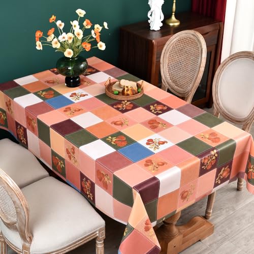 Plenmor Wachstuchtischdecke PVC Tischdecke Plastik 137 x 137 cm – Ansicht 1