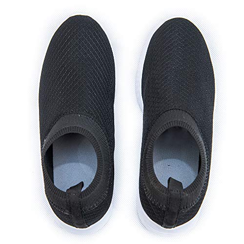 Tenis Meia Feminino sem cadarço Levinho Caminhada (37, preto)