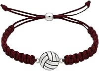 Vista 14 de Pulsera con dijes de voleibol Sportybella - Pulseras ajustables con dije de voleibol. Regalos ideales y recuerdos para jugadores de voleibol.