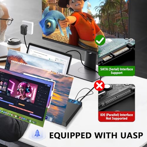 Evita pérdidas de datos con esta carcasa disco duro 3.5 con adaptador de corriente estable 4