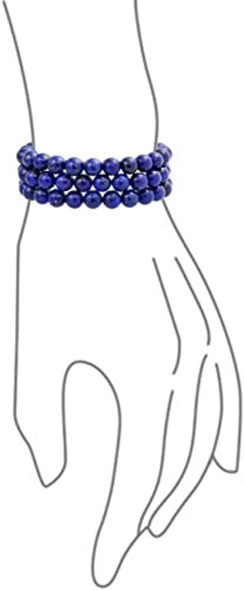 LKBEADS Naturalna bransoletka z koralikami lapis 6 mm rondelle smooth 7 cali półprecyzyjne kamienie koraliki, bransoletka z koralikami, dla mężczyzn i kobiet, uzdrawiająca, kryształowa, rozciągliwa,