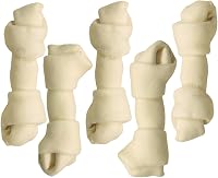 Top Dog Chews Natural Beef Rawhide Bones 5-Pack, 8-10" Long-Lasting Digestible Chews for Aggressive Chewers - All Dog Breeds