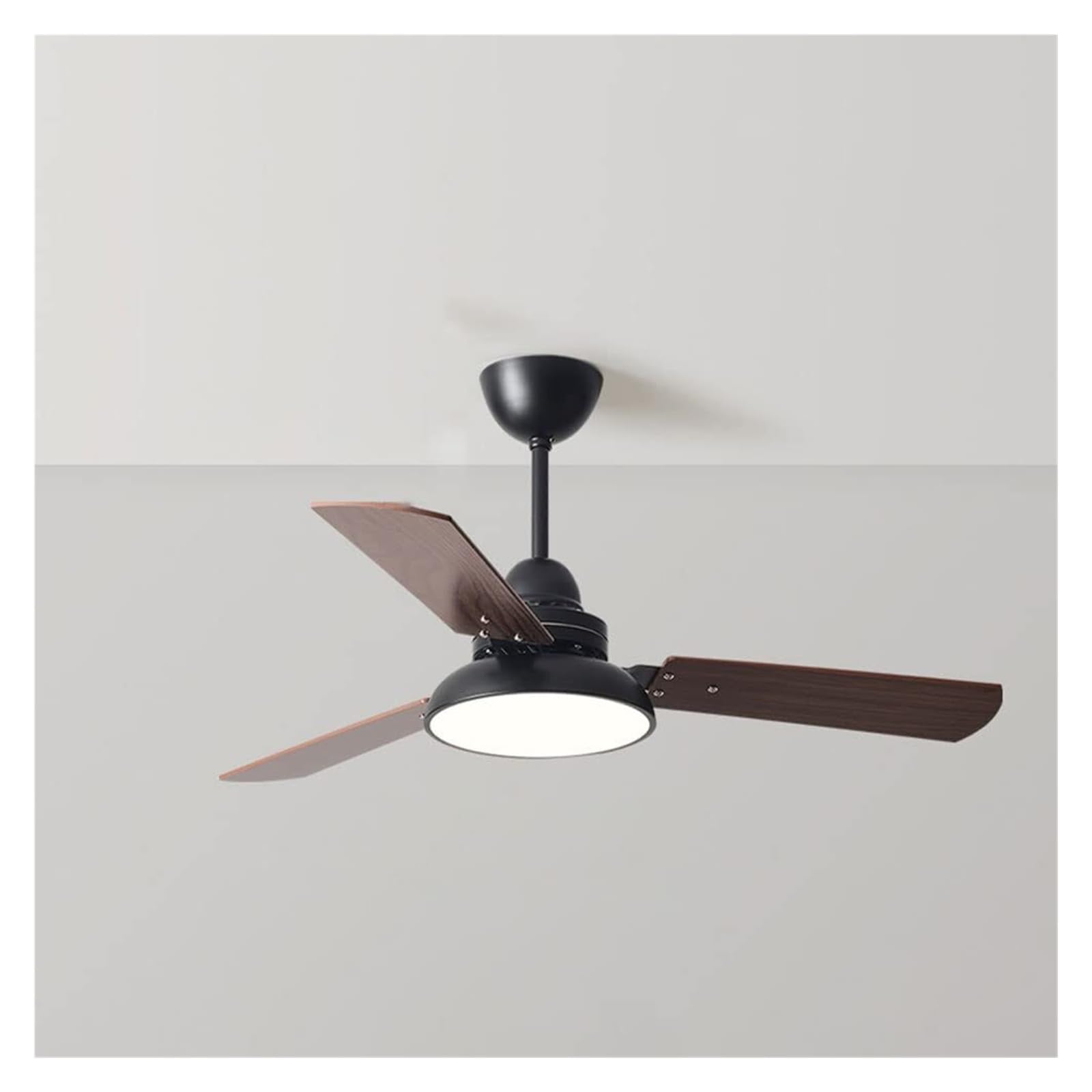 Modern Wood Ceiling Fan With LED Lights Smart Dimmable Kitchen With Remote