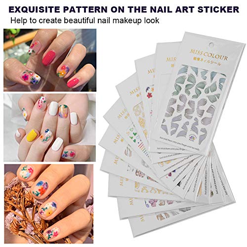10PCS Nagelabziehbilder Nageldekor Nagel DIY Aufkleber Nail Art Aufkleber für Haushalt Nagelstudio – Bild 8