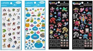 ドラゴンクエスト シール4種アソートセット 「スマイルスライム モンスターぷっくりシール,スマイルスライム カラフルクリアシール,ドラゴンクエスト ドットモンスターシール A（りゅうおう変身前）,ドラゴンクエスト ドットモンスターシール B（りゅうおう変身後）」