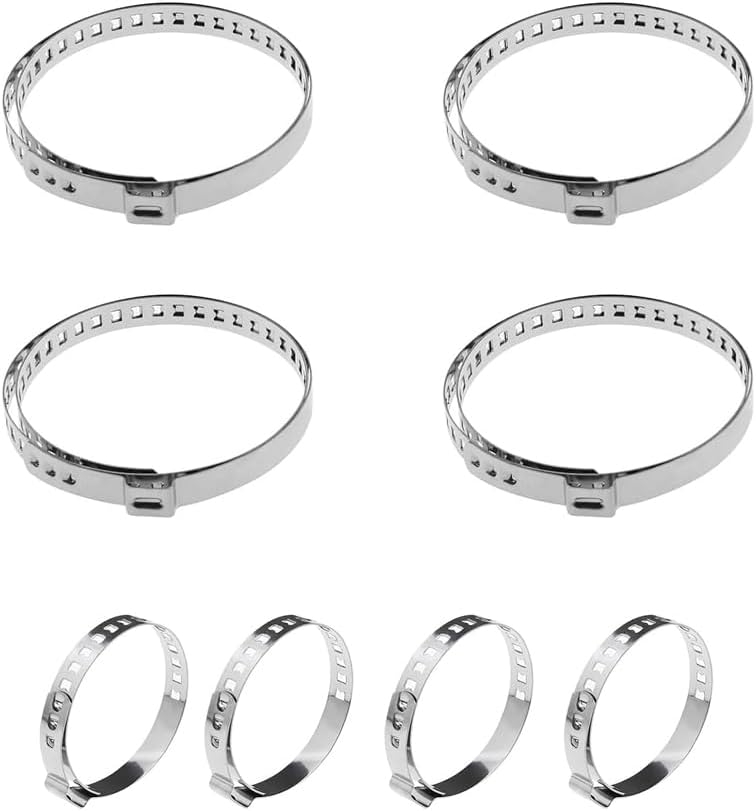 Stainless Steel Worm Gear Hose Clamps, 8Pcs Two Size Adjustable Drive Shaft Joint Boot Crimp Clamps,Worm Gear Hose Clamps Fuel Line Clamps,Stainless Steel Hose Clamps Adjustable Worm Gear Hose Clamps