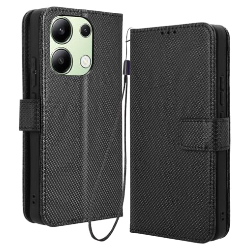 Ronron Cover Xiaomi Redmi Note 13 4G Libro, Flip Custodia Portafoglioin Pelle, Antiurto Case Per Xiaomi Redmi Note 13 4G, Nero