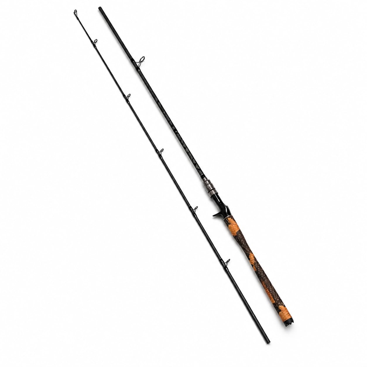 Canna da Pesca Lure Rod Azione Hard | composito | gomma | 2 sezioni | design snake skin | fibra di carbonio | metallo | da fiume | accessori pesca